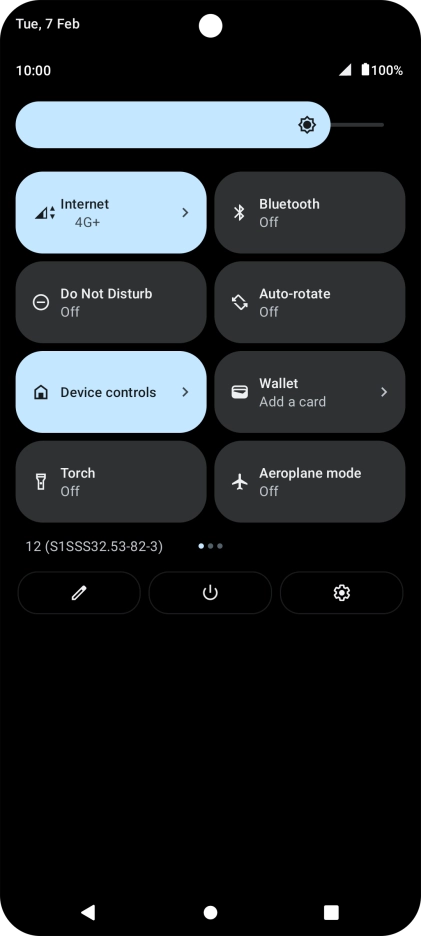 Press the settings icon. Press the settings icon.