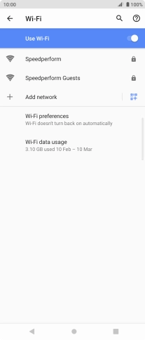 Press the required Wi-Fi network. Press the required Wi-Fi network.