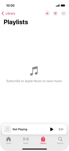 Press the new playlist icon. Press the new playlist icon.