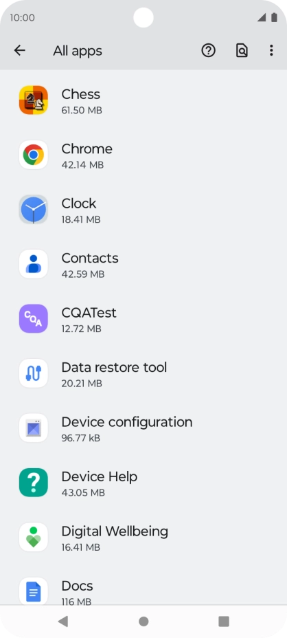 Press the required app. Press the required app.