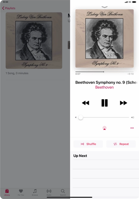 Press arrow right to go to the next audio file. Press arrow right to go to the next audio file.