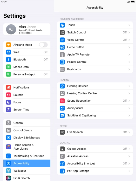 Press Live speech and follow the instructions on the screen to select the required settings. Press Live speech and follow the instructions on the screen to select the required settings.