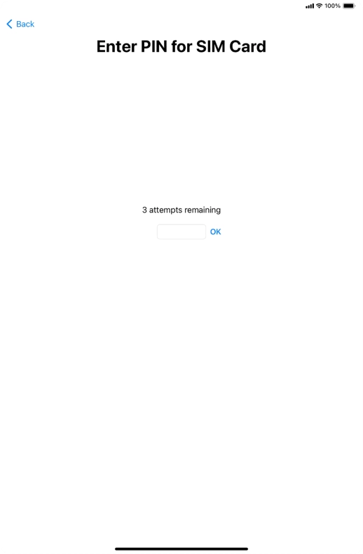 If your SIM is locked, key in your PIN and press OK. The default PIN is 1111. If your SIM is locked, key in your PIN and press OK. The default PIN is 1111.