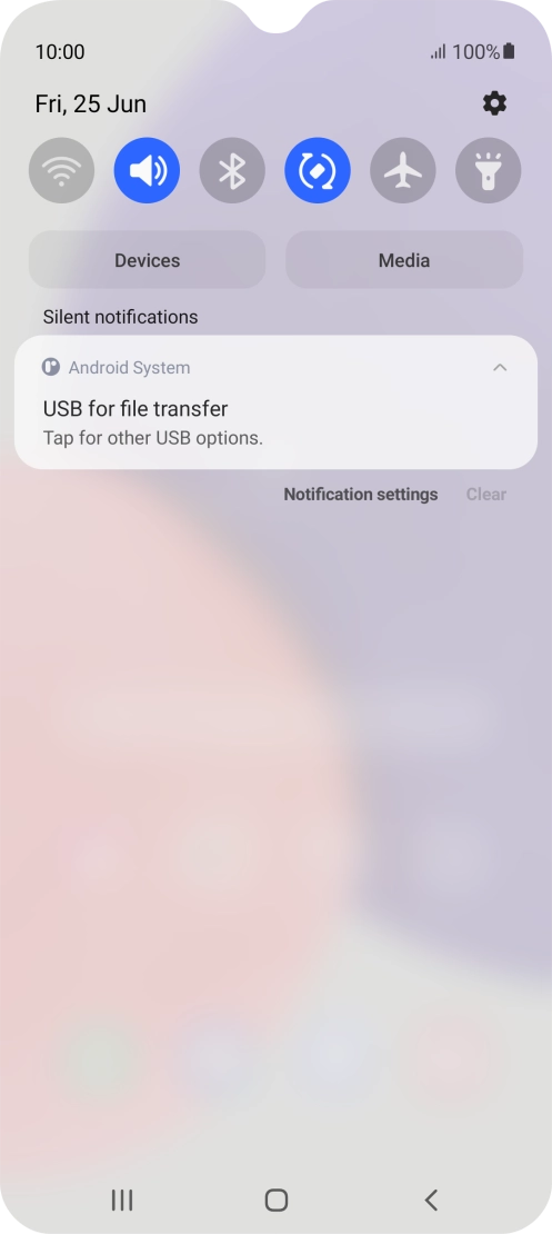 Press Tap for other USB options.. Press Tap for other USB options..