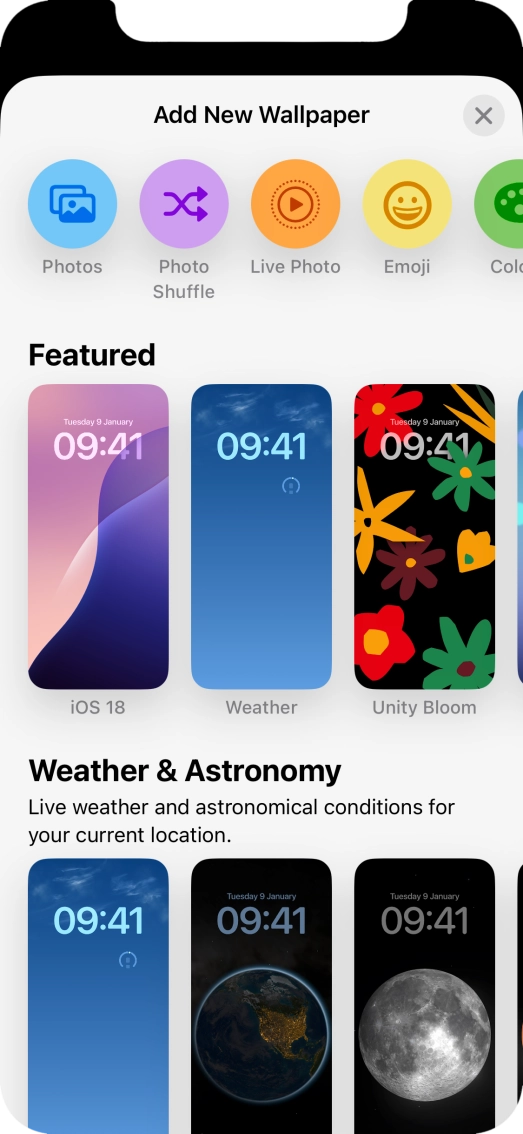 Press the required category and follow the instructions on the screen to select the required background image. Press the required category and follow the instructions on the screen to select the required background image.