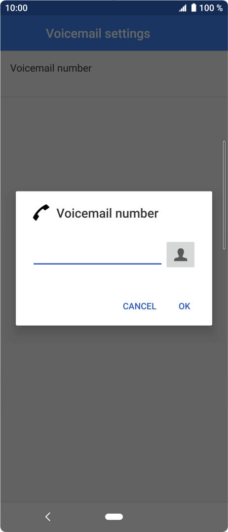 Key in +447953222222 and press OK. Key in +447953222222 and press OK.