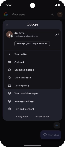 Press Messages settings. Press Messages settings.