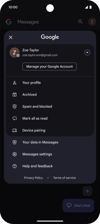 Press Messages settings. Press Messages settings.