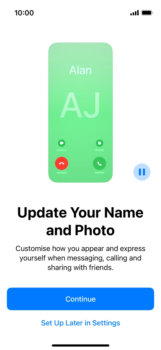 Press Continue. Press Continue.