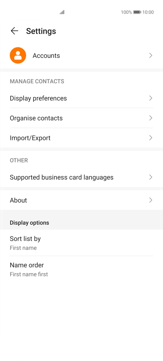 Press Import/Export. Press Import/Export.