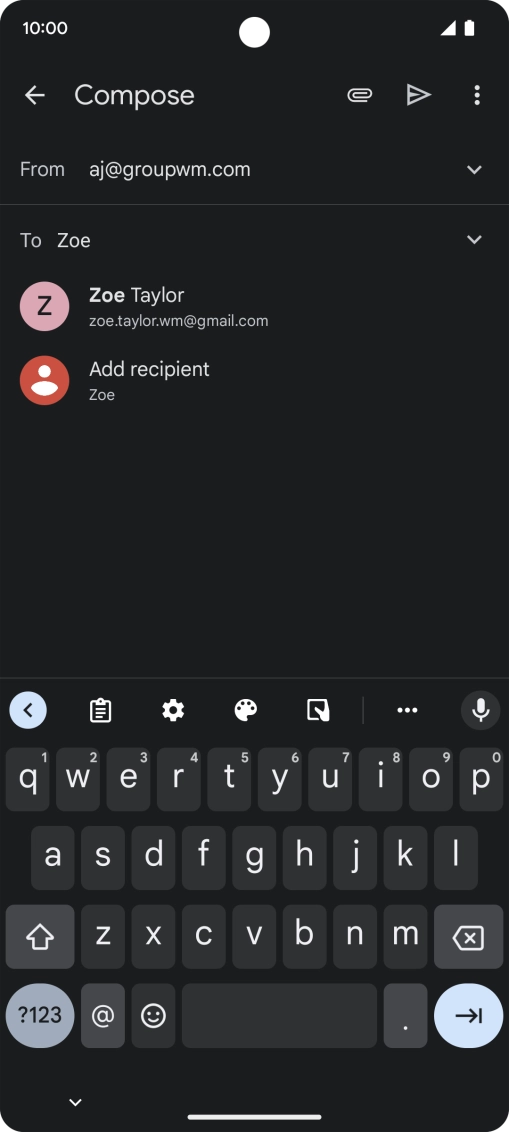 Press the required contact. Press the required contact.