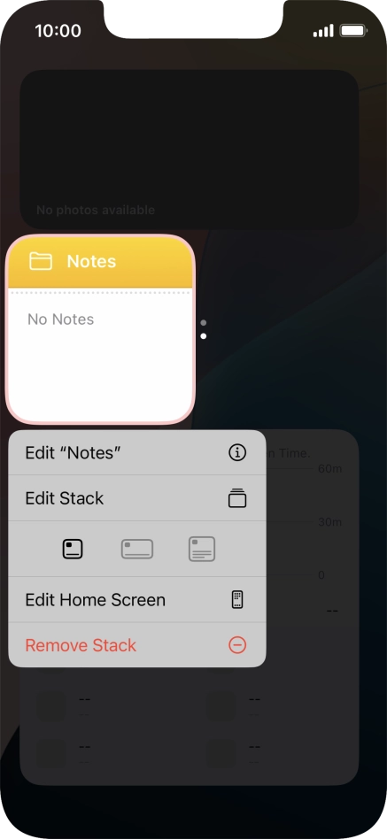 Press Edit Stack. Press Edit Stack.