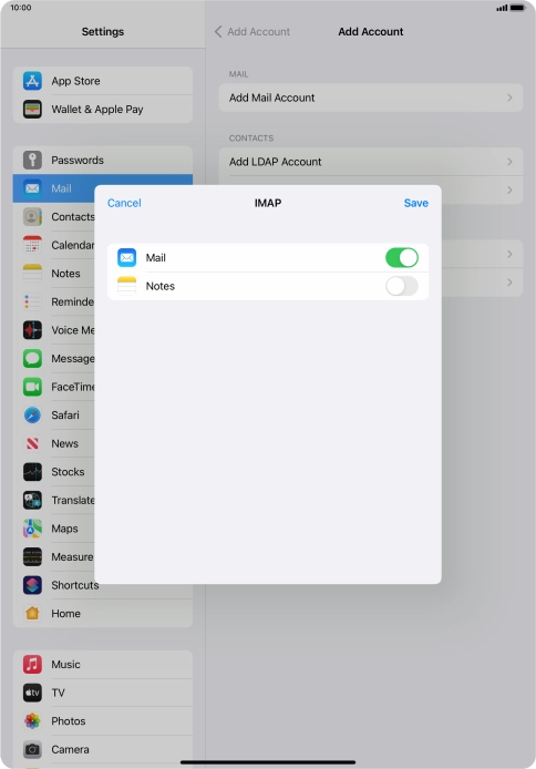 Press Save. Your email account has now been set up. To select more settings for incoming and outgoing server, proceed with the following steps. Press Save. Your email account has now been set up. To select more settings for incoming and outgoing server, proceed with the following steps.