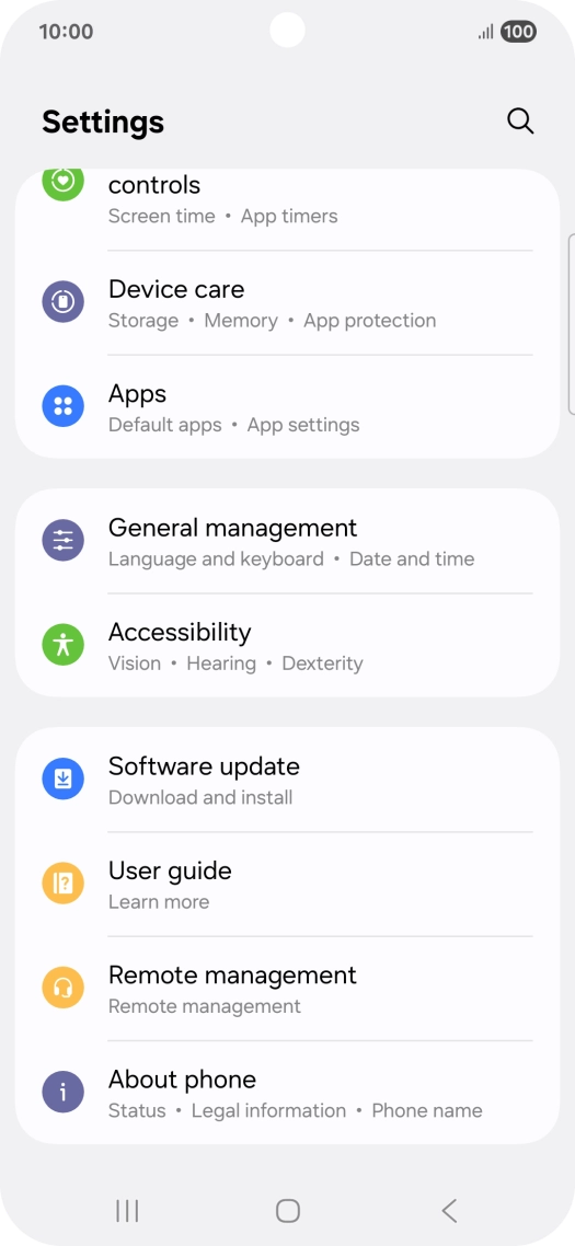 Press Software update. Press Software update.