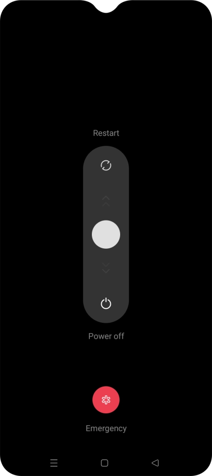 Press and drag the circle downwards. Press and drag the circle downwards.