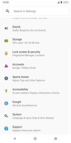Press Lock screen & security. Press Lock screen & security.