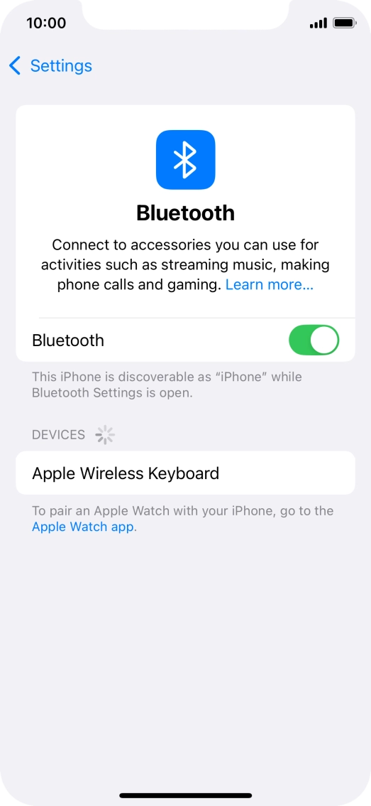 Press the required Bluetooth device and follow the instructions on the screen to pair the device with your phone. Press the required Bluetooth device and follow the instructions on the screen to pair the device with your phone.
