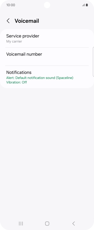 Press Voicemail number. Press Voicemail number.