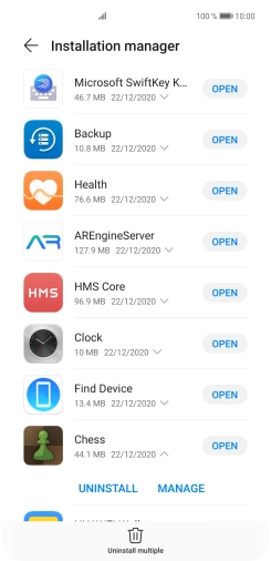 Press UNINSTALL. Press UNINSTALL.