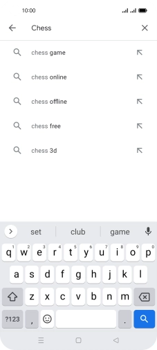 Key in the name or subject of the required app and press the search icon. Key in the name or subject of the required app and press the search icon.