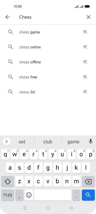 Key in the name or subject of the required app and press the search icon. Key in the name or subject of the required app and press the search icon.
