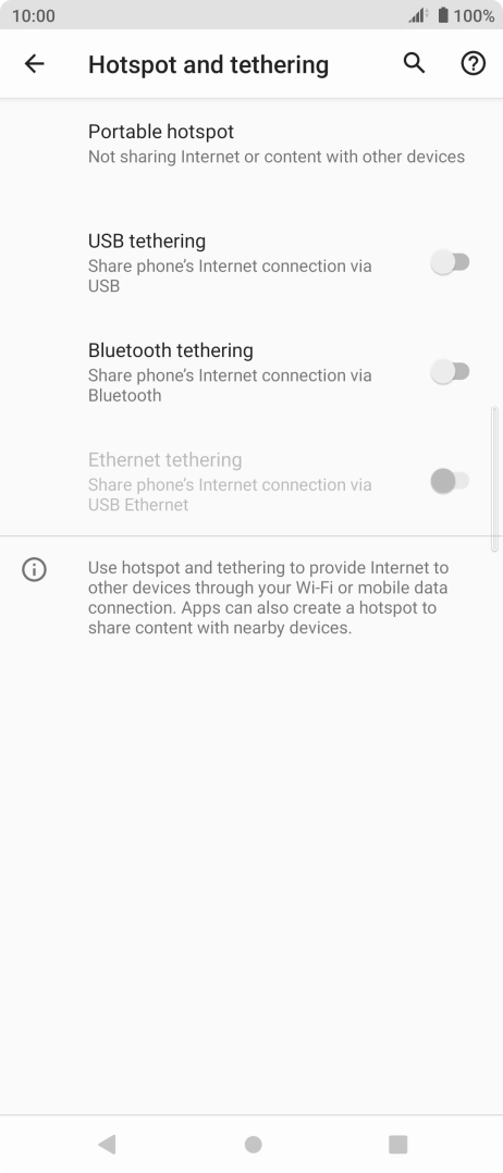 Press Portable hotspot. Press Portable hotspot.