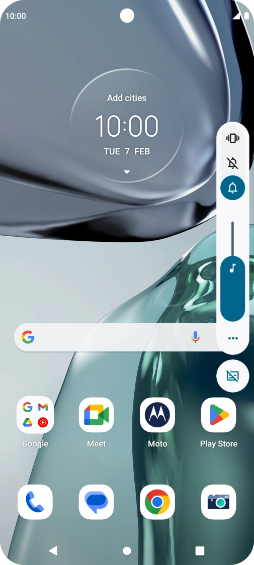 Press the silent mode icon to turn on the function. Press the silent mode icon to turn on the function.