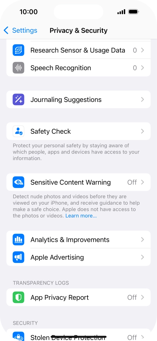 Press App Privacy Report. Press App Privacy Report.