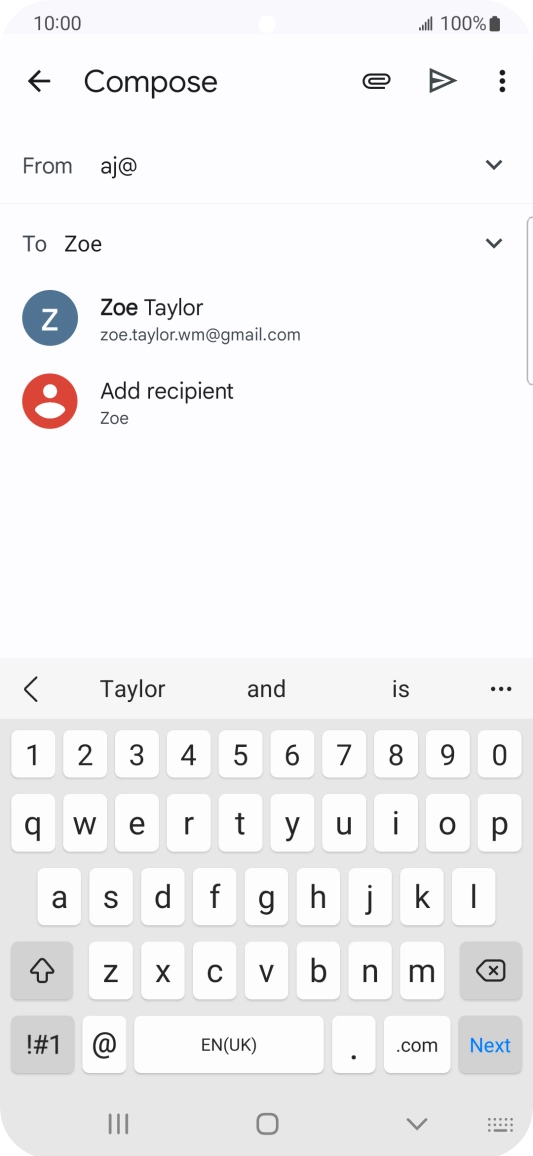 Press the required contact. Press the required contact.