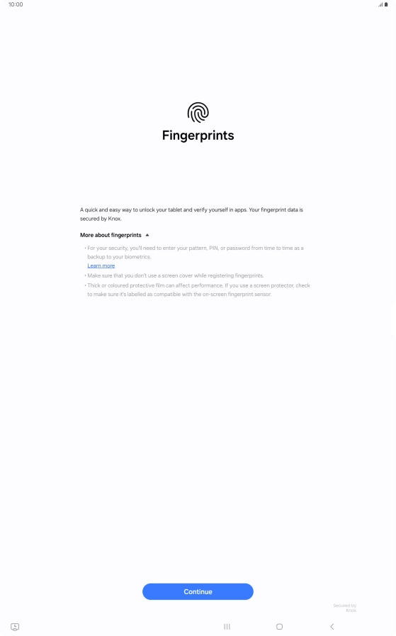Press Continue. Press Continue.