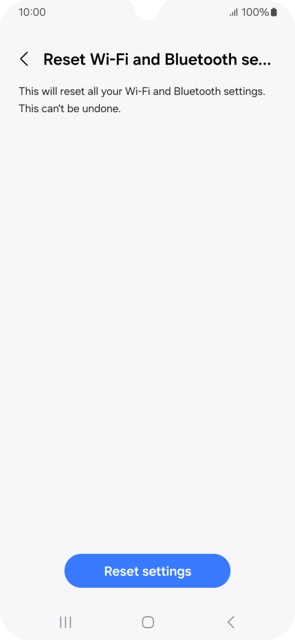Press Reset settings. Press Reset settings.