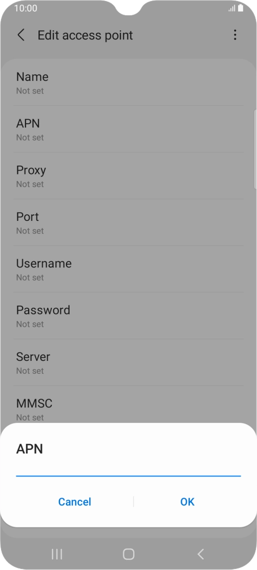 Key in everywhere and press OK. Key in everywhere and press OK.