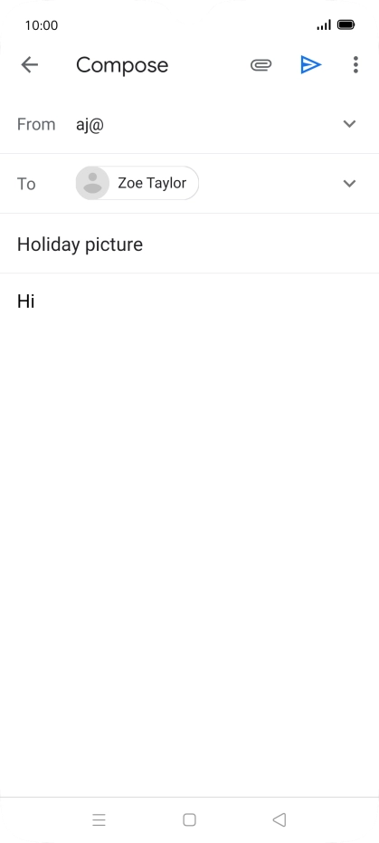 Press the attachment icon. Press the attachment icon.