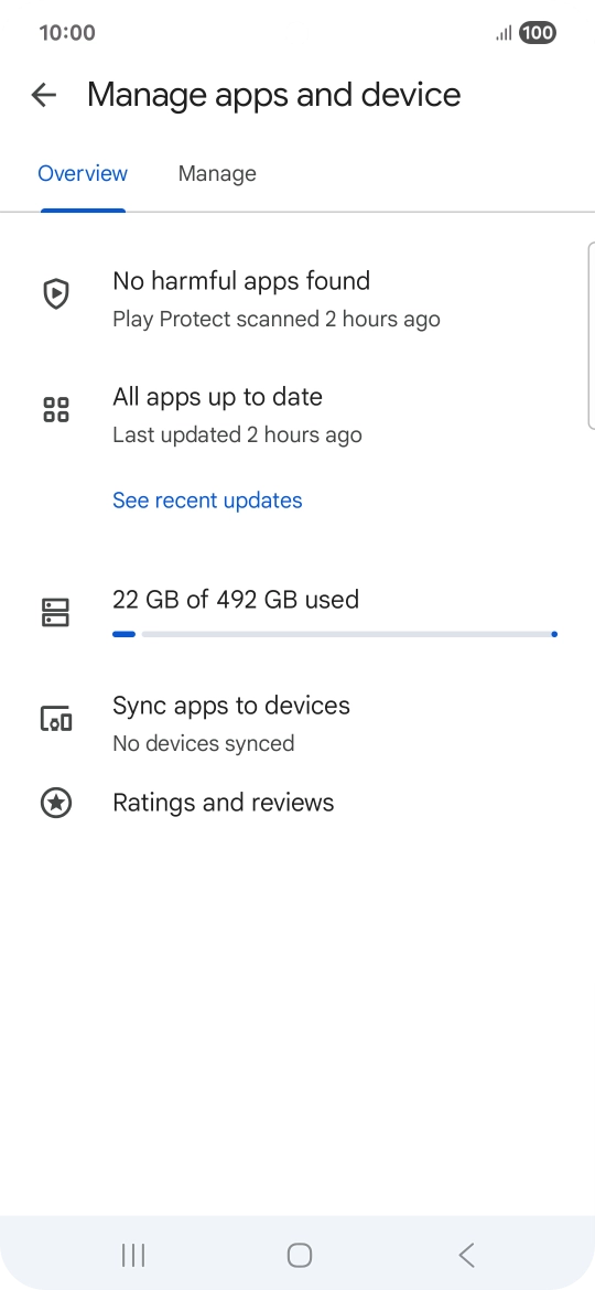 Press Manage. Press Manage.