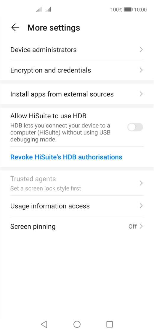 Press Encryption and credentials. Press Encryption and credentials.