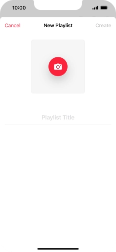 Press the text input field and key in a name for the playlist. Press the text input field and key in a name for the playlist.