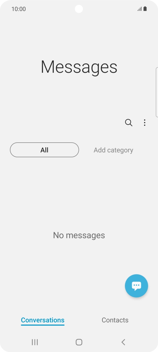 Press the new message icon. Press the new message icon.