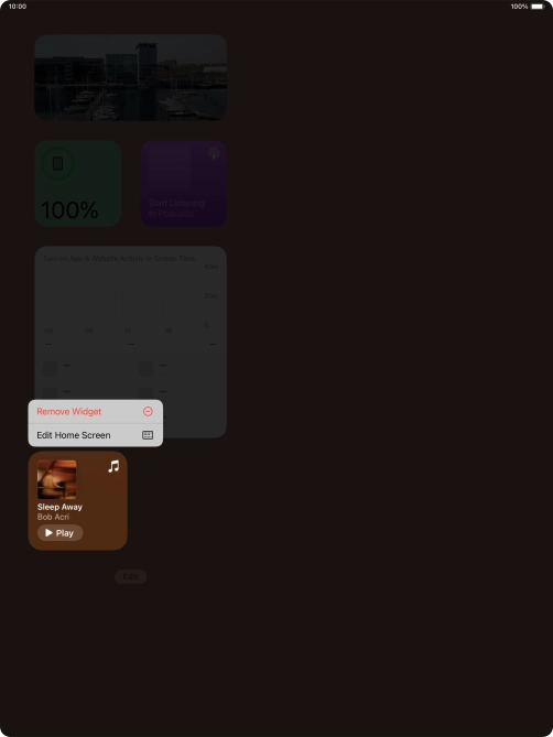 Press Remove Widget. Press Remove Widget.