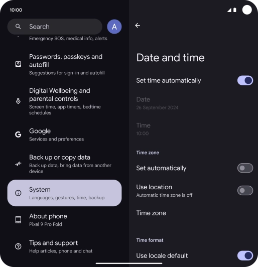 Press the indicator next to Press the indicator next to