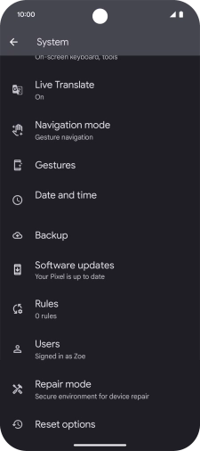 Press Reset options. Press Reset options.