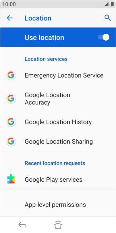 Press App-level permissions. Press App-level permissions.