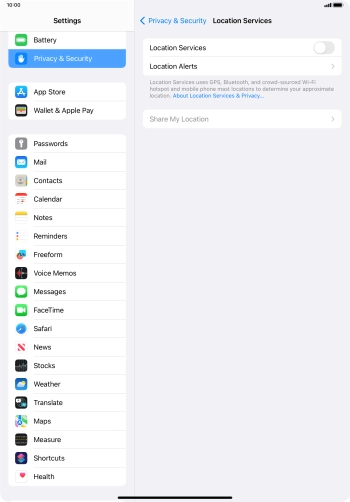 Press the indicator next to Press the indicator next to
