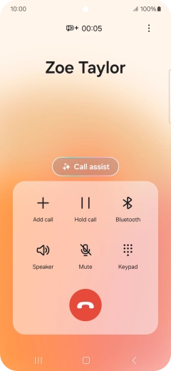 Press Call assist during a call. Press Call assist during a call.