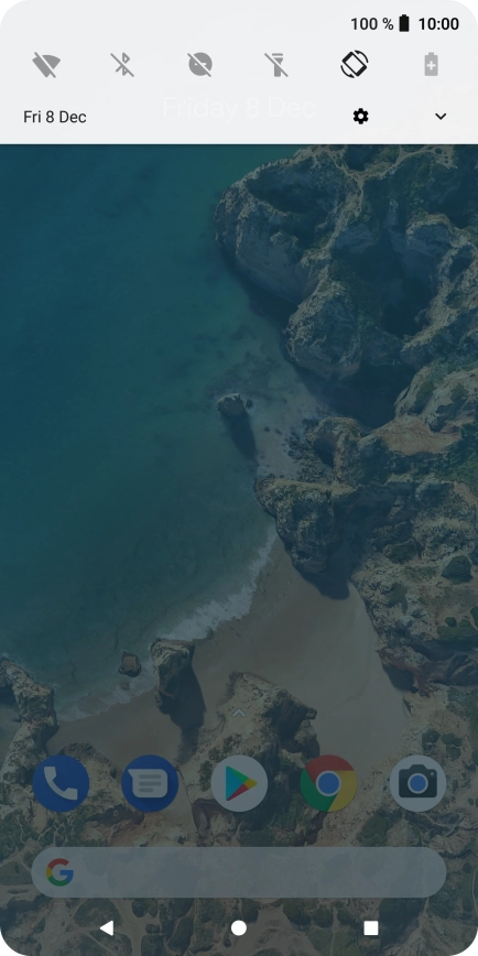 Press the settings icon. Press the settings icon.