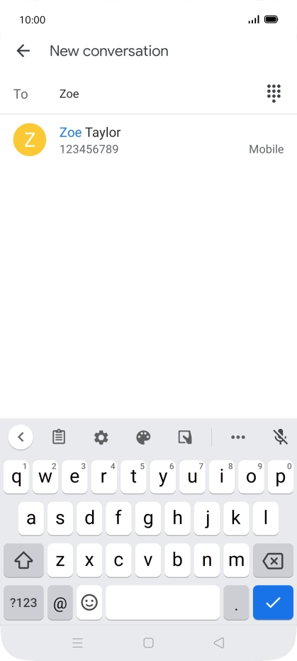 Press the required contact. Press the required contact.