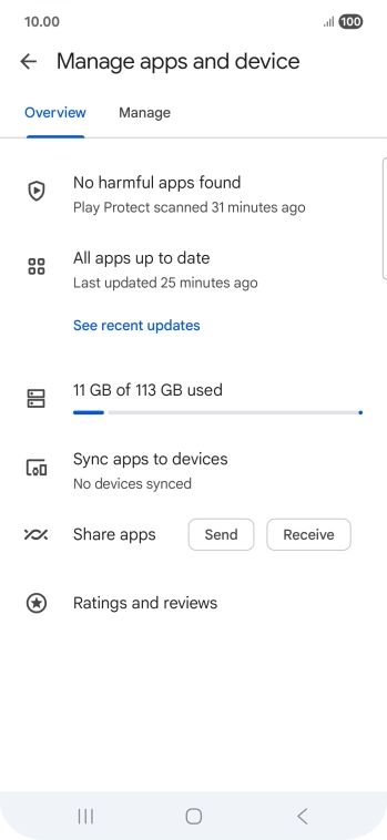 Press Manage. Press Manage.