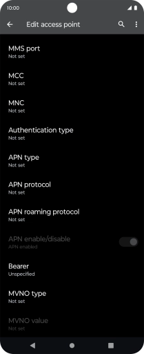 Press MMS port. Press MMS port.