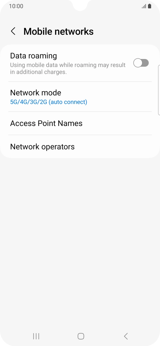 Press Network mode. Press Network mode.