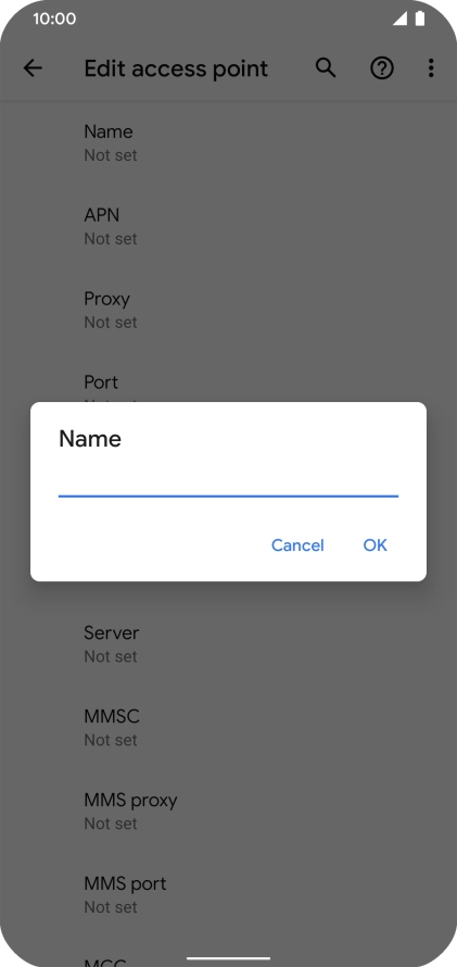 Key in EE MMS and press OK. Key in EE MMS and press OK.