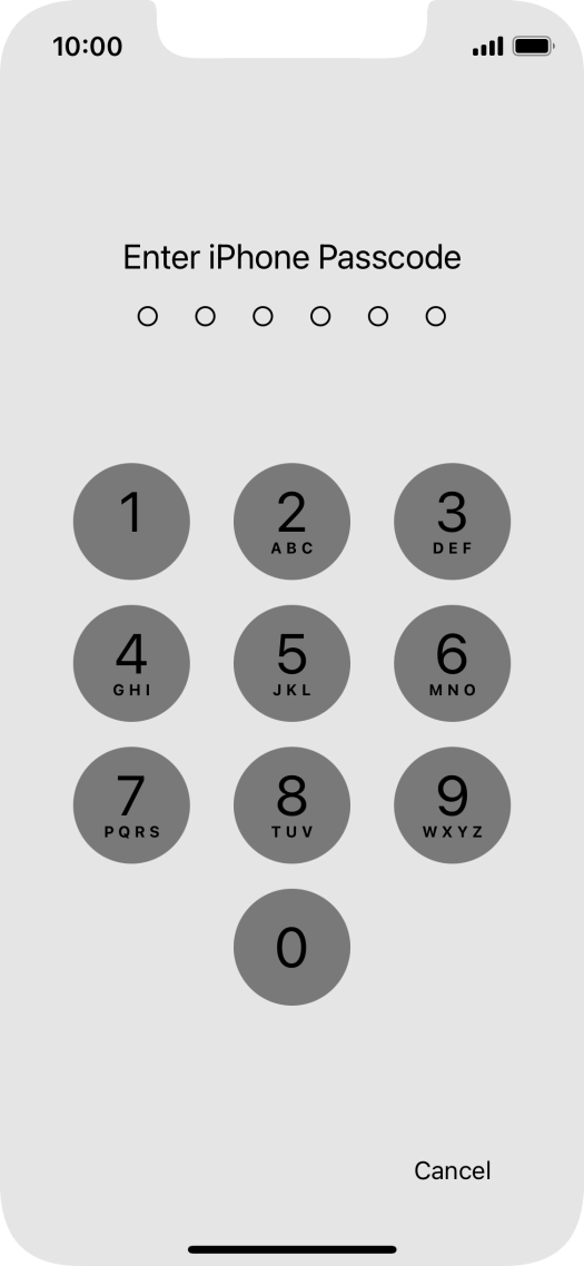 Use the phone lock code you created. Use the phone lock code you created.
